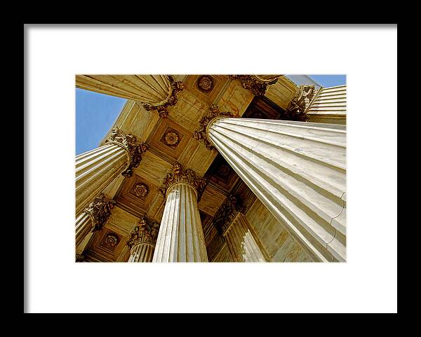 Columns Framed Print featuring the photograph Columns. Supreme Court by Bill Jonscher