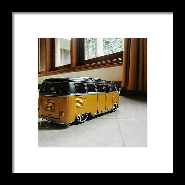 Volkswagen Framed Print featuring the photograph Combi Van #volkswagen by Fakhri Bayuaji