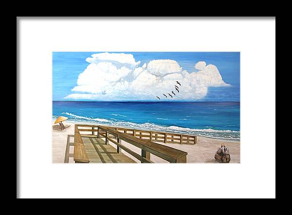 Seascape Framed Print featuring the painting Come Fly With Me by Toni Willey