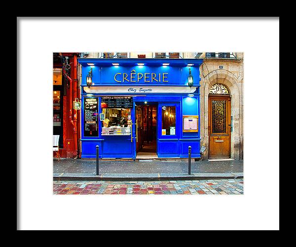 Chez Suzette Framed Print featuring the photograph Come On In - Paris, France by Denise Strahm