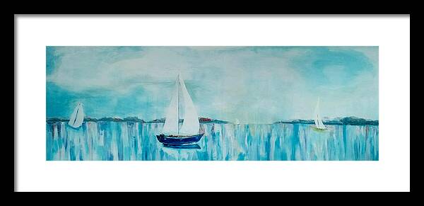 Sailing Framed Print featuring the painting Come Sail Away by Gary Smith