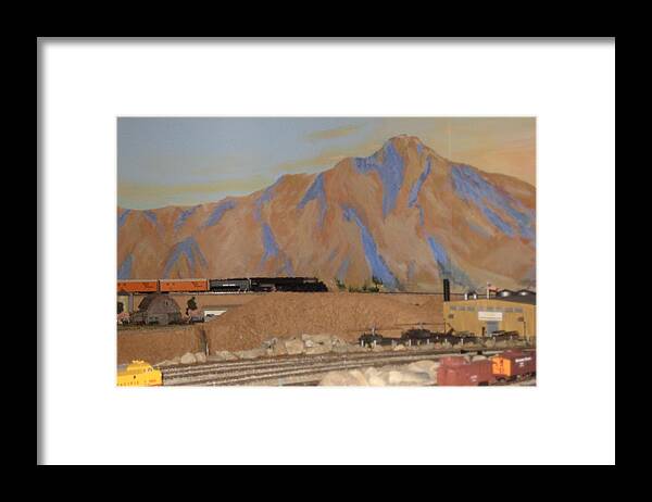 Train Room Framed Print featuring the painting Magnificent Train Room by Maria Hunt
