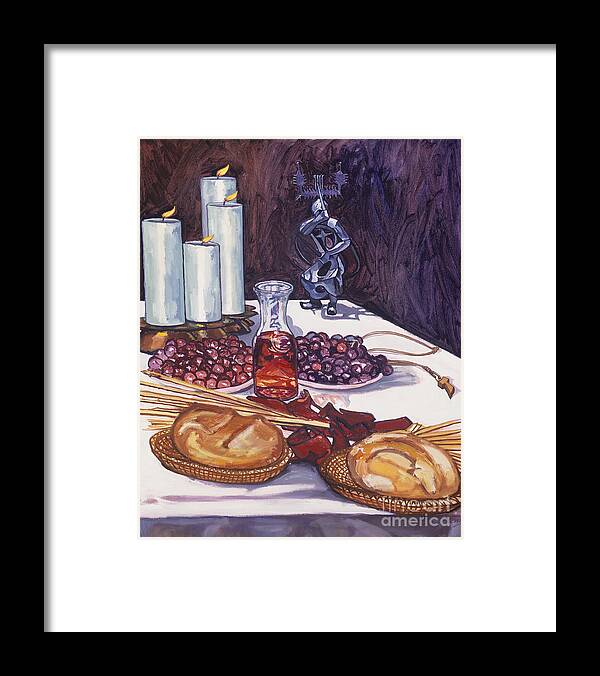 Communion Framed Print featuring the painting Communion - LWFIC by Lewis Williams OFS