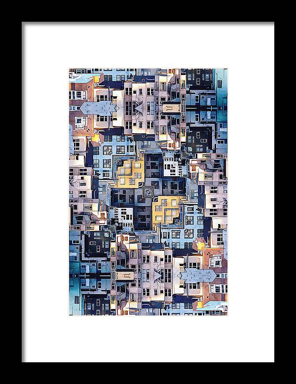 Apartments Framed Print featuring the photograph Community of Cubicles by Phil Perkins