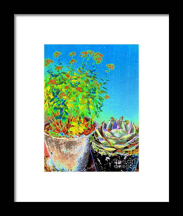 Flower Framed Print featuring the digital art Companionship	 by Ann Johndro-Collins