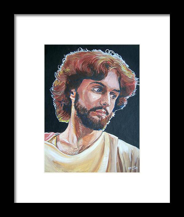 Jesus Christ Framed Print featuring the painting Compassionate Christ by Bryan Bustard