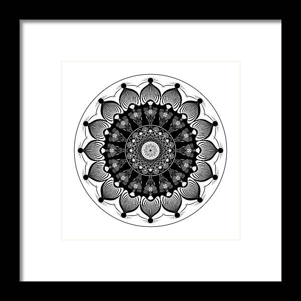 Mandala Framed Print featuring the digital art Complexical No 2374 by Alan Bennington