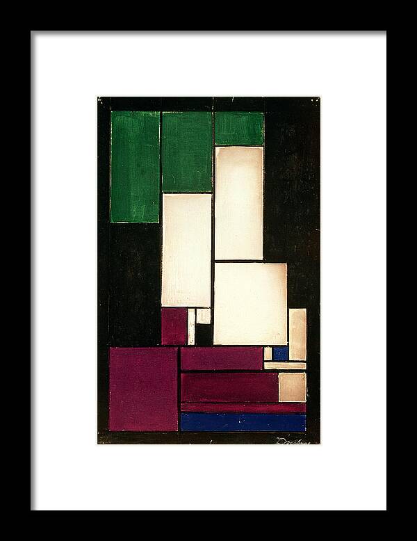 Composition Framed Print featuring the painting Composition by Theo van Doesburg