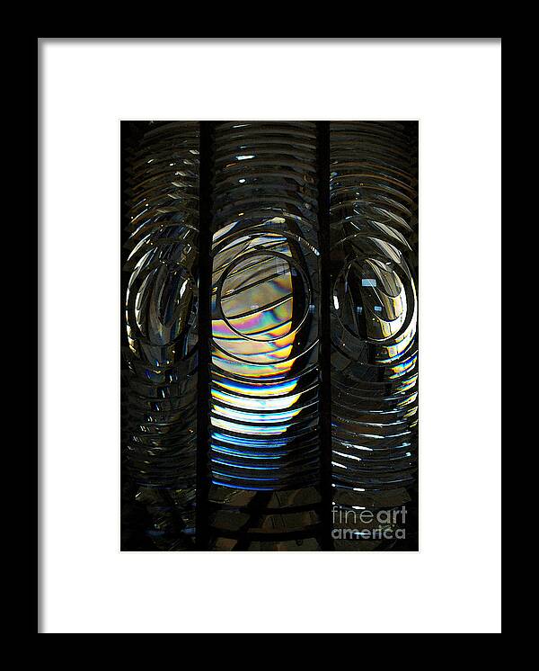 Abstract Framed Print featuring the photograph Concentric Glass Prisms - Water Color by Linda Shafer