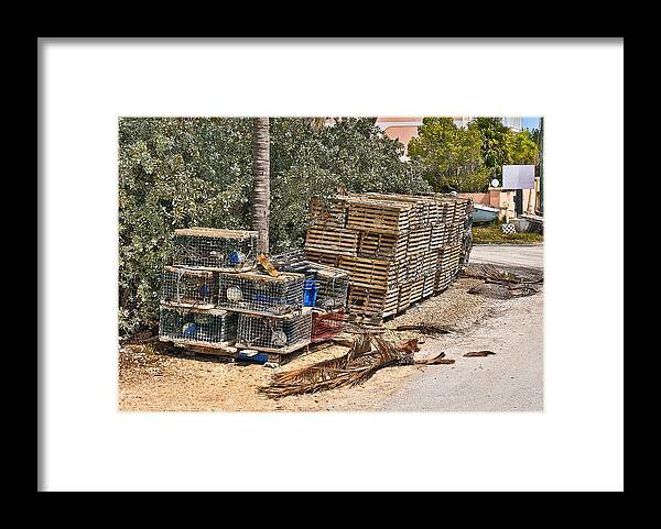 Conchkey Framed Print featuring the photograph Conch Key Lobster Traps 1 by Ginger Wakem