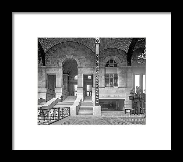 Penn Framed Print featuring the photograph Concourse exit to 33rd St by Russell Brown