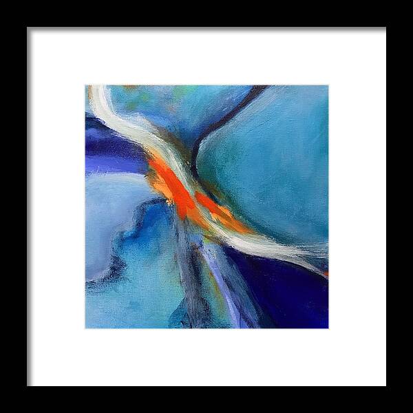 Abstract Framed Print featuring the painting Confluence by Susan Kayler