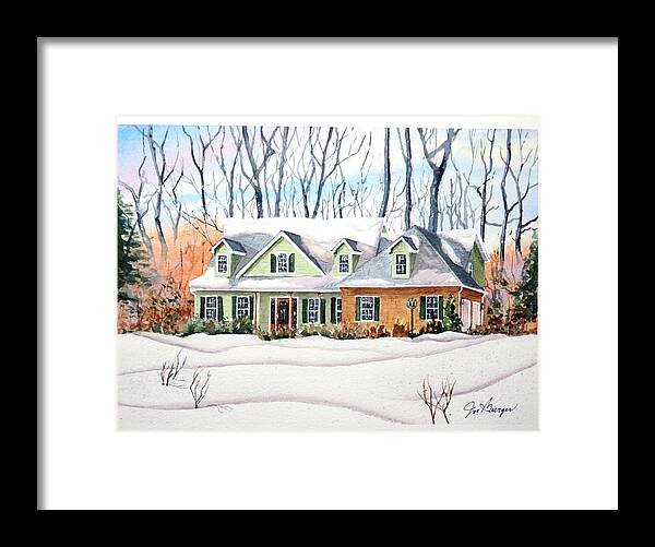 Home Framed Print featuring the painting Connecticut Home by Joseph Burger