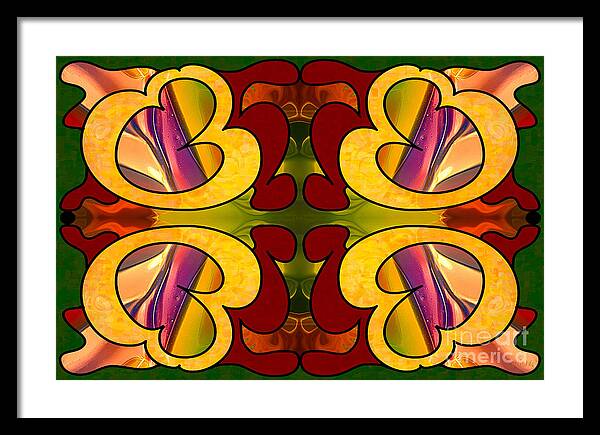 2015 Framed Print featuring the digital art Conscious Cooperations Abstract Art by Omashte by Omaste Witkowski