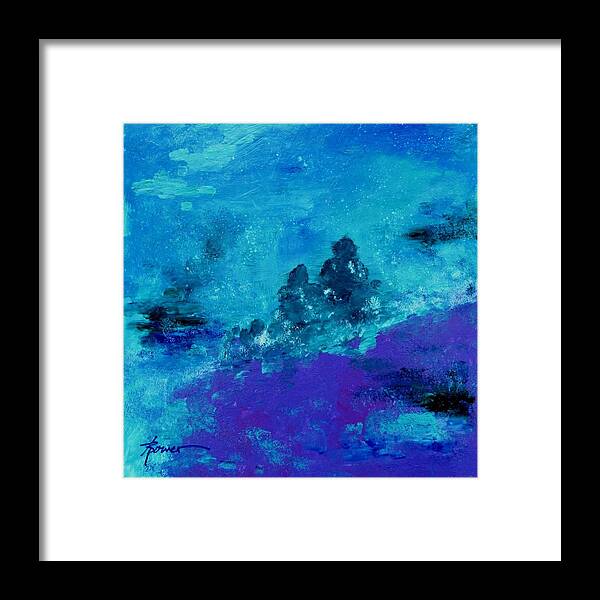 Abstract Framed Print featuring the painting Consider The Heavens by Adele Bower