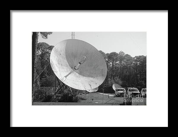 Satilite Disc Framed Print featuring the photograph Contact me please by WaLdEmAr BoRrErO