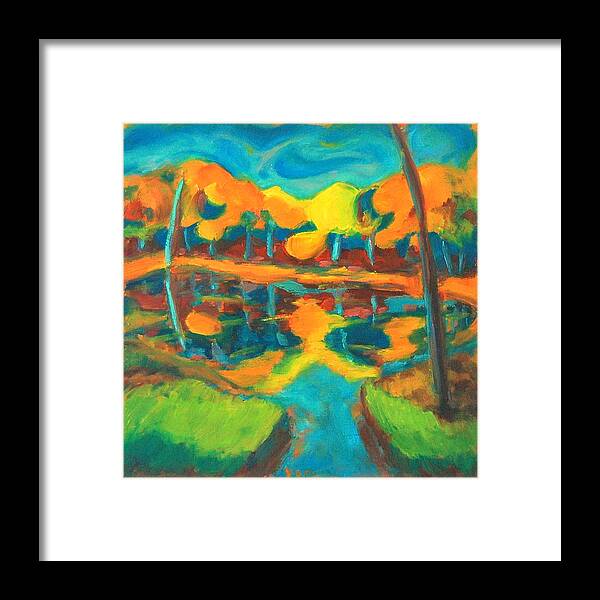 Autumn Landscape Framed Print featuring the painting Contemplation by Yen
