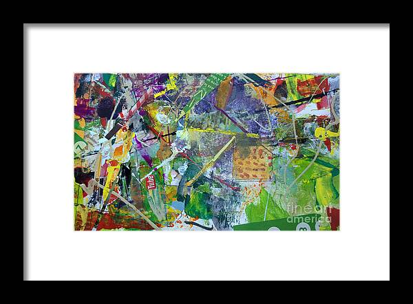 Abstract Pattern Expressionism Action Images Duck Non-objective Robert Anderson Framed Print featuring the painting Contes Barbares by Robert Anderson