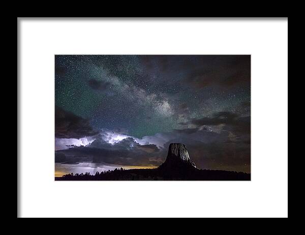 Devils Tower Framed Print featuring the photograph Convergence I by Greni Graph