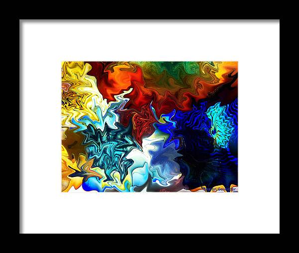 Digital Art Framed Print featuring the digital art Cool and Warm by Vijay Sharon Govender