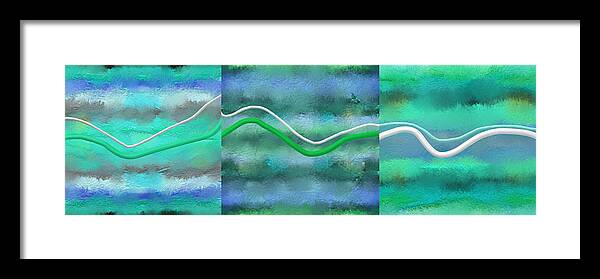 Abstract Framed Print featuring the digital art Cooling Trend by SC Heffner
