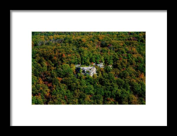 Coopers Rock Framed Print featuring the photograph Coopers Rock aerial in the fall by Dan Friend