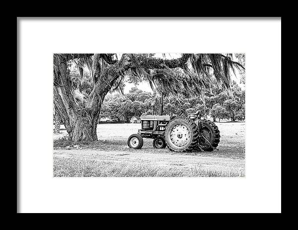 John Deere Framed Print featuring the photograph Coosaw - John Deere Parked by Scott Hansen