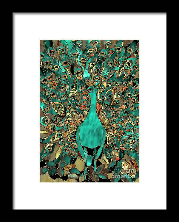 Copper and Aqua Peacock Ornament by Mindy Sommers - Fine Art America