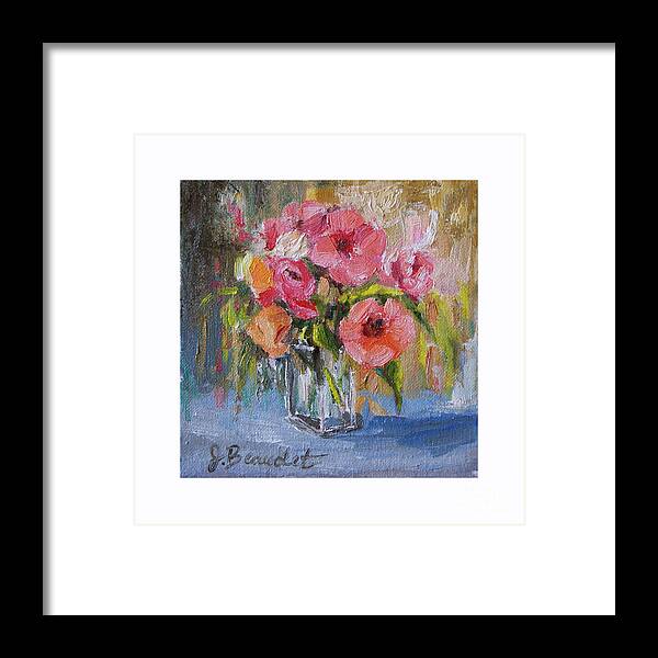  Framed Print featuring the painting Coral Bouquet by Jennifer Beaudet