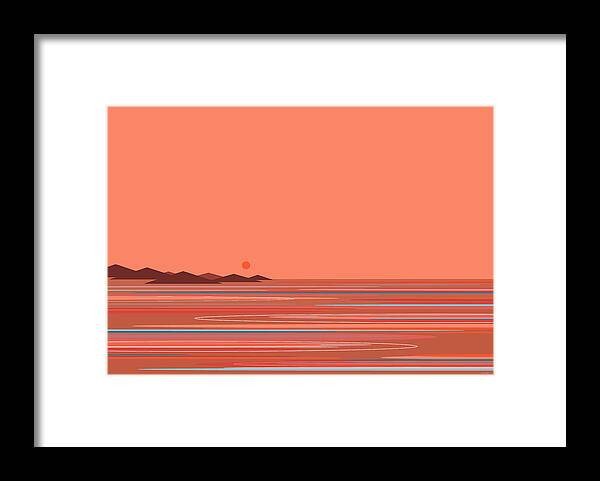 Coral Sea Framed Print featuring the digital art Coral Sea by Val Arie
