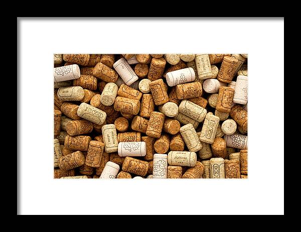 Tan Framed Print featuring the photograph Corks by Rob Tullis
