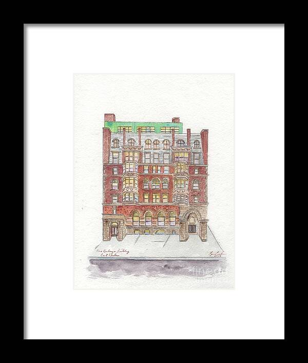 Mount Morris Bank Framed Print featuring the painting The Historic Corn Exchange Building in East Harlem by Afinelyne