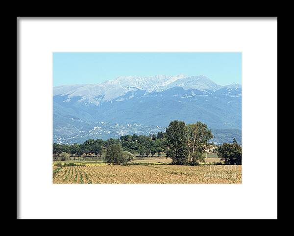 Agrestic Framed Print featuring the photograph Corn field with Terminillo III by Fabrizio Ruggeri