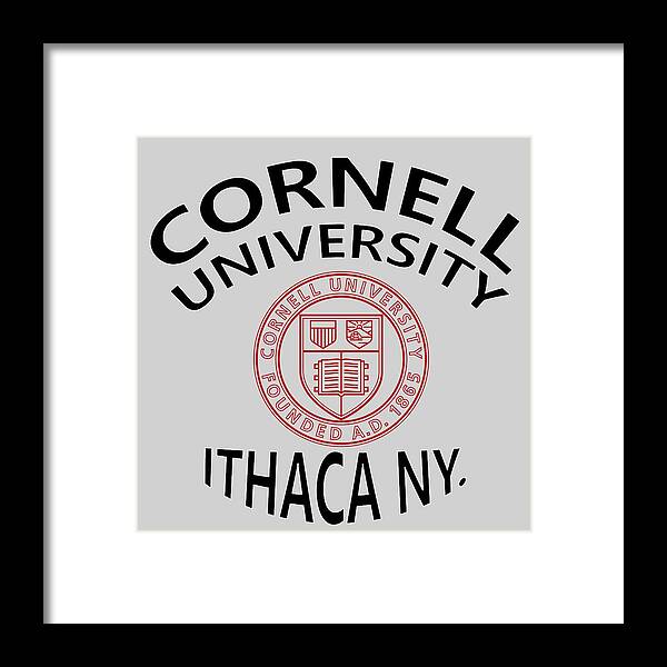 Cornell University Framed Print featuring the digital art Cornell University Ithaca N Y by Movie Poster Prints