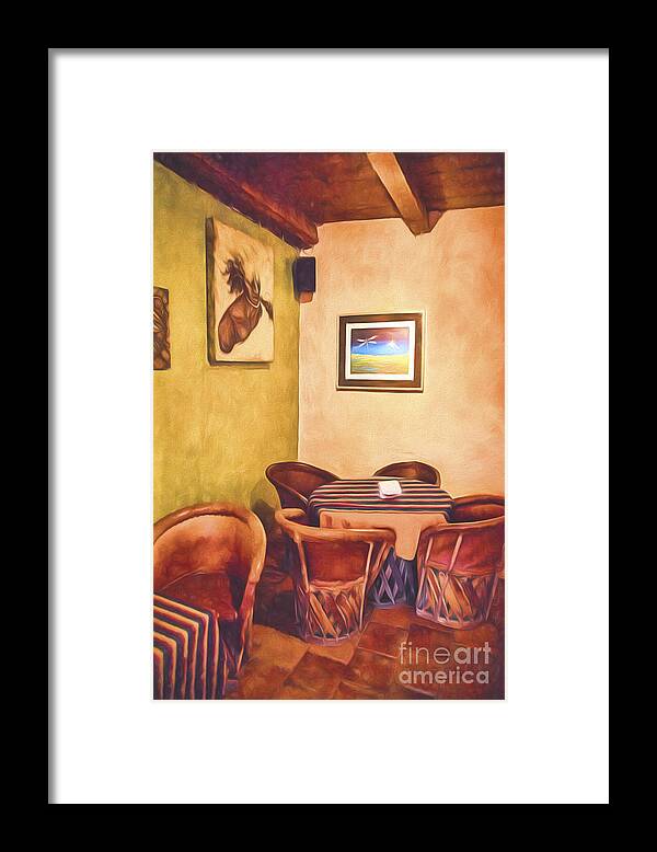 Fine Art Photography Framed Print featuring the photograph Corner Booth ... by Chuck Caramella