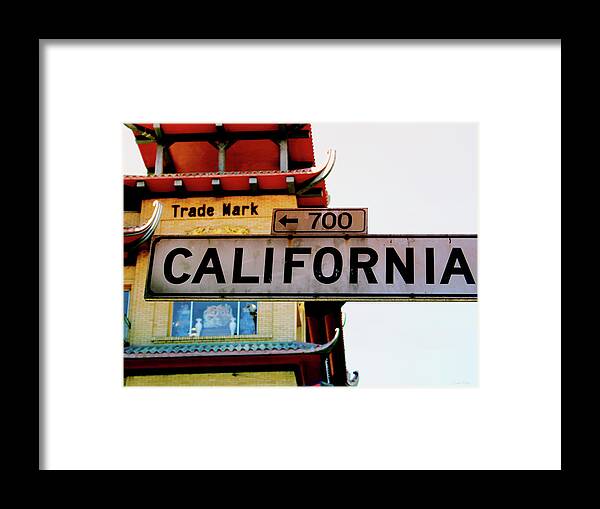 California Framed Print featuring the photograph Corner of California- Art by Linda Woods by Linda Woods
