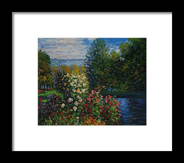 Monet Framed Print featuring the painting Corner Of The Garden At Montgeron by Pam Neilands
