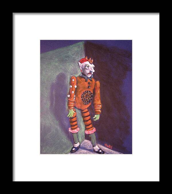 Acrylic Framed Print featuring the painting Cornered Marionette Strings Not Included by Dennis Tawes