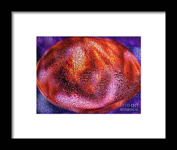  Framed Print featuring the digital art Cosmic Egg by Tom Hubbard