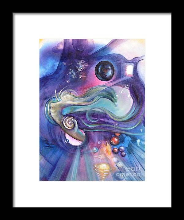 Spirit Framed Print featuring the painting Cosmic Hostess by Sofanya White