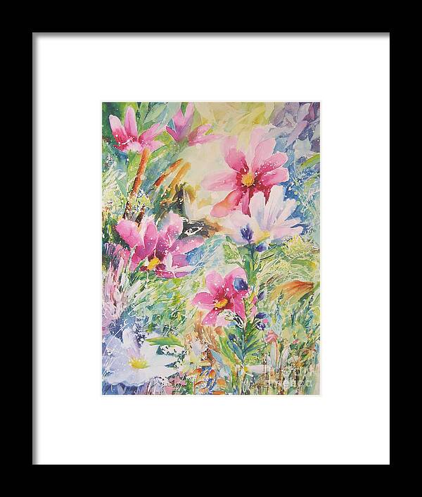 Abstract Paintings Framed Print featuring the painting Cosmos by John Nussbaum