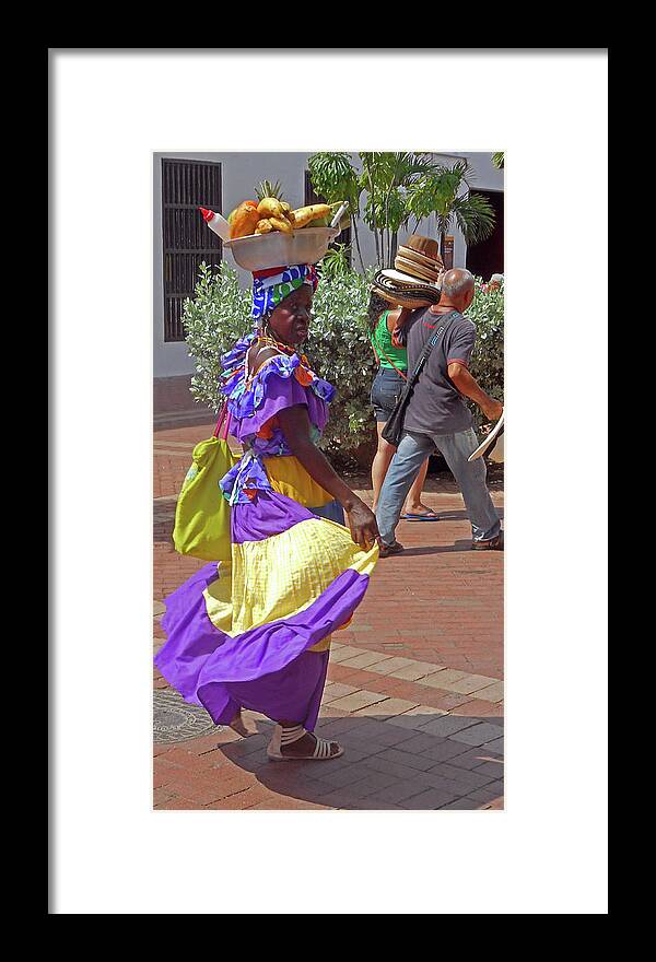 Cartagena Framed Print featuring the photograph Costumes 2 by Ron Kandt