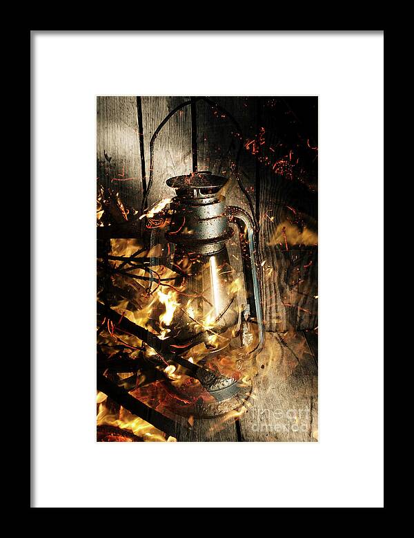 Fire Framed Print featuring the photograph Cosy open fire. Cottage artwork by Jorgo Photography