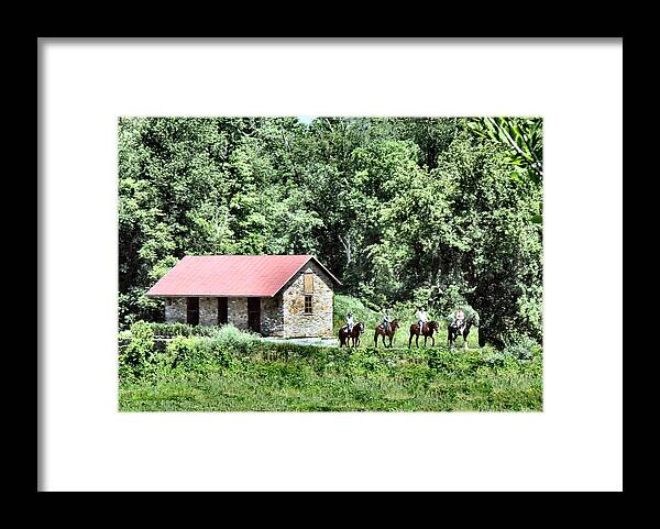 Countryside Framed Print featuring the digital art Cottage Life 11 by Lin Grosvenor