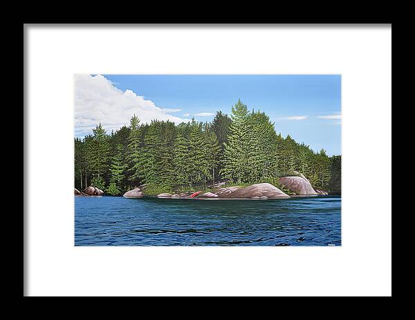 Cottage Framed Print featuring the painting Cottage View Silver Lake by Kenneth M Kirsch