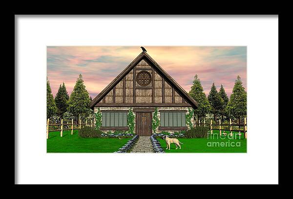 Cottage Framed Print featuring the digital art Cottage by Walter Colvin
