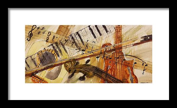 Music Framed Print featuring the painting Cotton Pickin' Blues by Vic Delnore