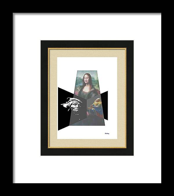  Framed Print featuring the digital art Countenances Collection by David Bridburg