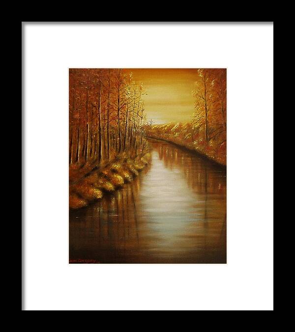 Creek Framed Print featuring the painting Country creek by Gene Gregory