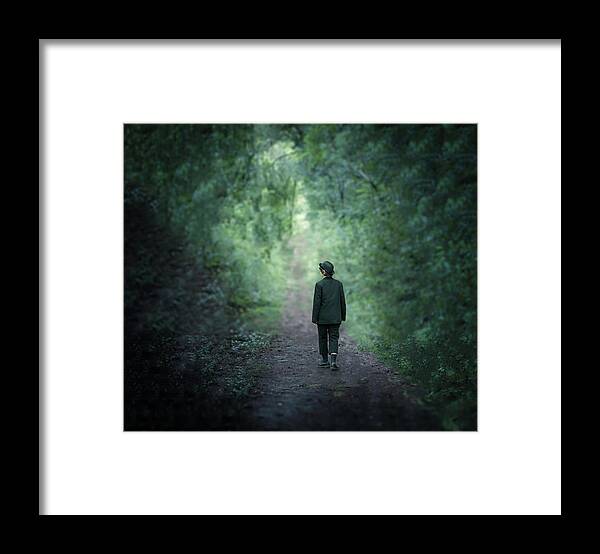 Path Framed Print featuring the digital art Country Path by Rick Mosher